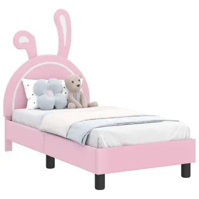 vidaXL Posteljica za malčke z vzglavjem Roza 70 x 140 cm PU