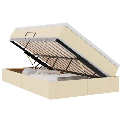 vidaXL Postelja z dodatnim prostorom za shranjevanje in vzmetnico