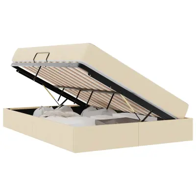 vidaXL Postelja z dodatnim prostorom za shranjevanje in vzmetnico