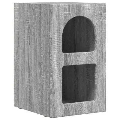 vidaXL Nočna omarica Siva Sonoma 29,5 x 35 x 50 cm Konstruiran les