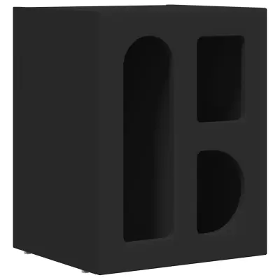 vidaXL Nočna omarica Črna 40 x 35 x 50 cm Konstruiran les