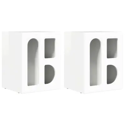 vidaXL Nočna omarica 2 pcs Visok sijaj bela 40 x 35 x 50 cm