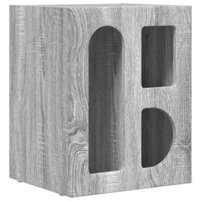 vidaXL Nočna omarica Siva Sonoma 40 x 35 x 50 cm Konstruiran les