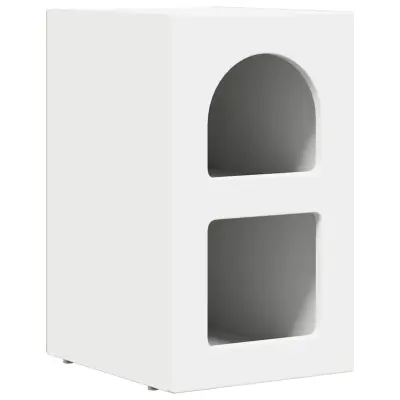 vidaXL Nočna omarica Bela 29,5 x 35 x 50 cm Konstruiran les