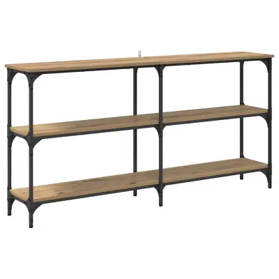 vidaXL Konzolna miza Umetni hrast 150 x 29 x 75 cm