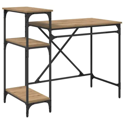 vidaXL Miza Umetni hrast 105 x 50 x 90 cm Konstruiran les