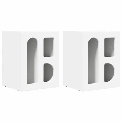 vidaXL Nočna omarica 2 pcs Bela 40 x 35 x 50 cm Konstruiran les