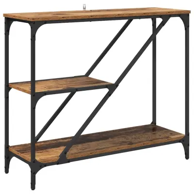 vidaXL Konzolna miza Star les 88,5 x 30 x 75 cm Konstruiran les