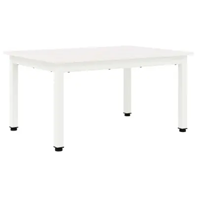 vidaXL Klubska miza Bela 60 x 50 x 36 cm Masivno borovo les