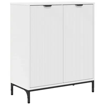 vidaXL Strani šal Bela 69.5 x 33 x 82 cm Konstruiran les