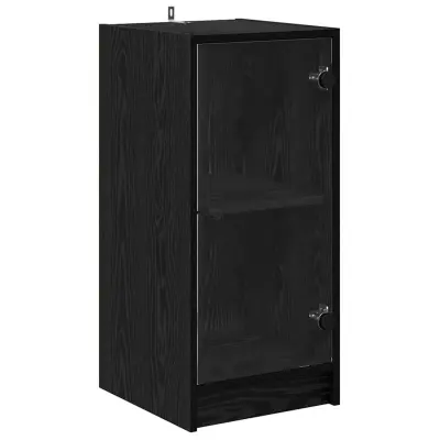 vidaXL Strani šal Črni hrast 35 x 37 x 76 cm Konstruiran les