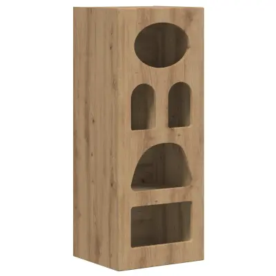 vidaXL Strani šal Umetni hrast 40 x 35 x 100,5 cm Konstruiran les