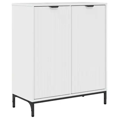 vidaXL Strani šal Bela z visokim sijajem 69.5 x 33 x 82 cm