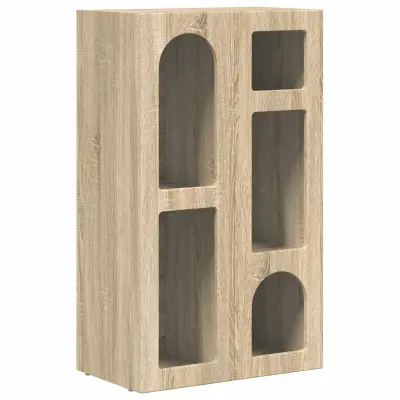 vidaXL Strani šal Sonoma hrast 59 x 35 x 100,5 cm Konstruiran les