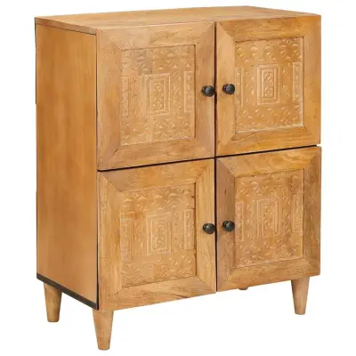 vidaXL Strani šal Svetlo rjava 33.5 x 60 x 75 cm