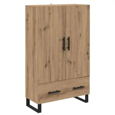 vidaXL Visok predalnik Umetni hrast 69,5 x 30 x 115 cm Konstruiran les