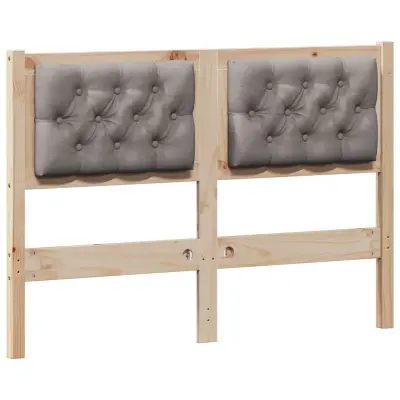 vidaXL Vzglavje Drugo Rjava in taupe 135 cm Trdna borovina