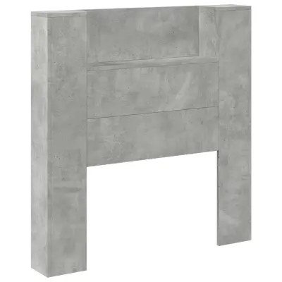 vidaXL Vzglavje Betonsko siva 100 x 16,5 x 103,5 cm Konstruiran les