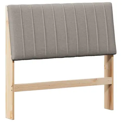 vidaXL Tapecirano vzglavje Taupe 100 cm Masivno borovo les