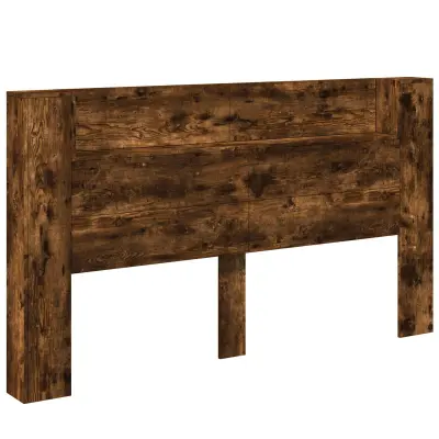vidaXL Vzglavje Dimljeni oreh 180 x 16,5 x 103,5 cm Konstruiran les