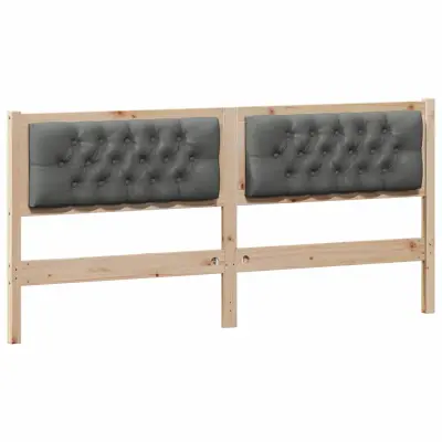 vidaXL Vzglavje Drugo rjava in temno siva 180 cm Trdna borovina