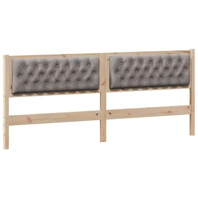 vidaXL Vzglavje Drugo Rjava in taupe 200 cm Trdna borovina