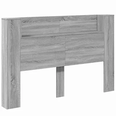 vidaXL Vzglavje Siva Sonoma 160 x 16,5 x 103,5 cm Konstruiran les