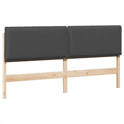 vidaXL Tapecirano vzglavje z vzglavjem Naravna in temno siva 200 cm