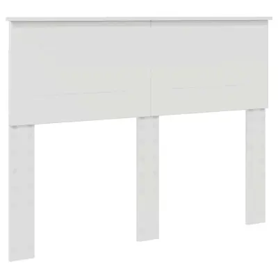 vidaXL Vzglavje z vzglavjem Bela 120 cm Konstruiran les