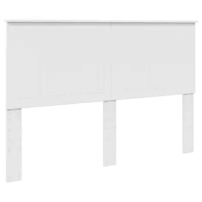 vidaXL Vzglavje z vzglavjem Bela 150 cm Konstruiran les