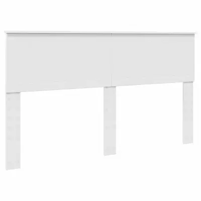 vidaXL Vzglavje z vzglavjem Bela 160 cm Konstruiran les