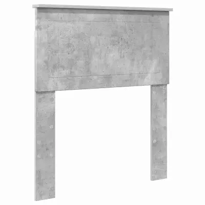 vidaXL Vzglavje z vzglavjem Betonsko siva 75 cm Konstruiran les