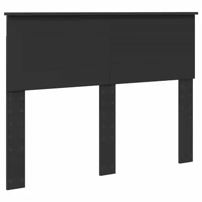 vidaXL Vzglavje z vzglavjem Črna Orehovina 135 cm Konstruiran les