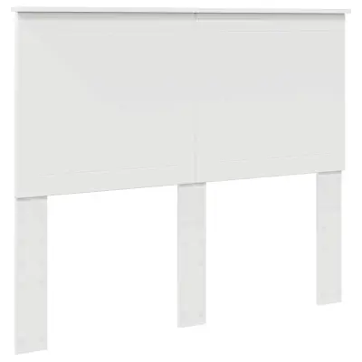 vidaXL Vzglavje z vzglavjem Bela 120 cm Konstruiran les