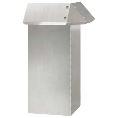 vidaXL Ograja za polže srebrna 13,5 x 13,5 x 25 cm Nerjaveče jeklo