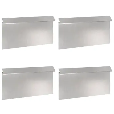 vidaXL Ograja za polže 4 pcs srebrna 50 x 3,5 x 25 cm Nerjaveče jeklo