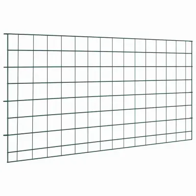 vidaXL Komplet ograje za ribnik 5 pcs Zelena 100 x 50 cm Jeklo