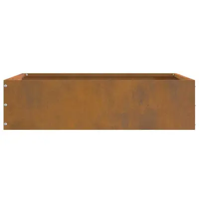 vidaXL Robovi trave Rjav 50 x 50 x 13 cm Vremensko odporno jeklo