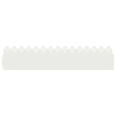 vidaXL Robniki za trato 20 pcs Bela 103 x 0,05 x 22 cm Jeklo