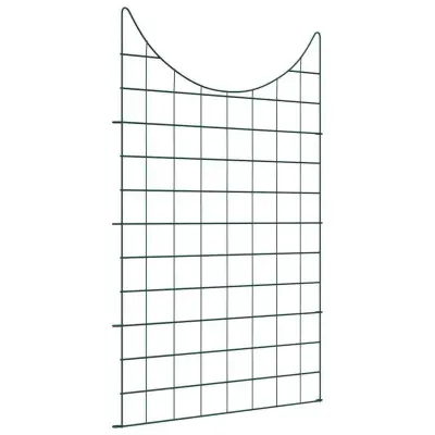 vidaXL Komplet ograje za ribnik 8 pcs Zelena 50 x 80 cm Jeklo