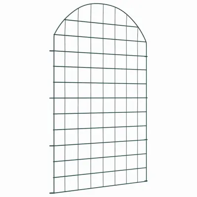 vidaXL Komplet ograje za ribnik 8 pcs Zelena 50 x 80 cm Jeklo