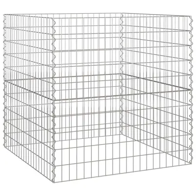 vidaXL Kompostnik Siva Jeklo