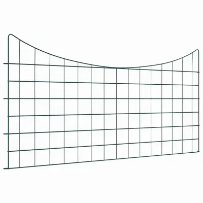 vidaXL Komplet ograje za ribnik 5 pcs Zelena 100 x 50 cm Jeklo