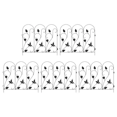 vidaXL Vrtna ograja Rešetka Črna