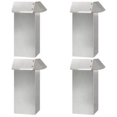 vidaXL Ograja za polže 4 pcs srebrna 13,5 x 13,5 x 25 cm