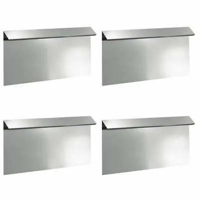 vidaXL Ograja za polže 4 pcs srebrna 50 x 3,5 x 25 cm Cinkana jeklena