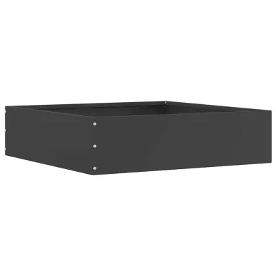 vidaXL Robovi trave Črna 50 x 50 x 13 cm Jeklo