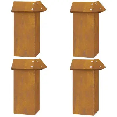 vidaXL Ograja za polže 4 pcs Rjav 13,5 x 13,5 x 25 cm