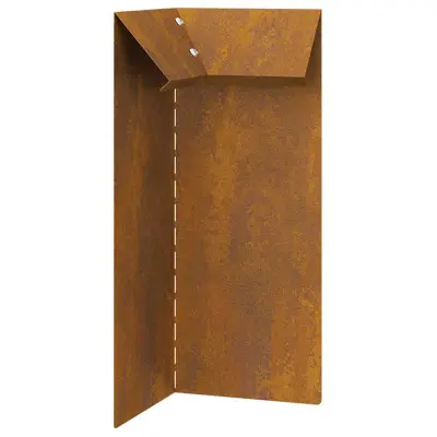 vidaXL Ograja za polže Rjav 10 x 10 x 25 cm Vremensko odporno jeklo