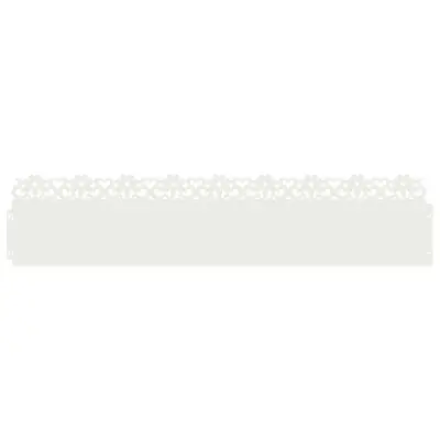 vidaXL Robniki za trato 10 pcs Bela 103 x 0,05 x 22 cm Jeklo